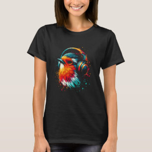Coola Robin Art för Music Älskare: julafton T Shirt