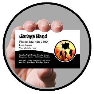 Coola Rock and roll Garage Band Visitkort