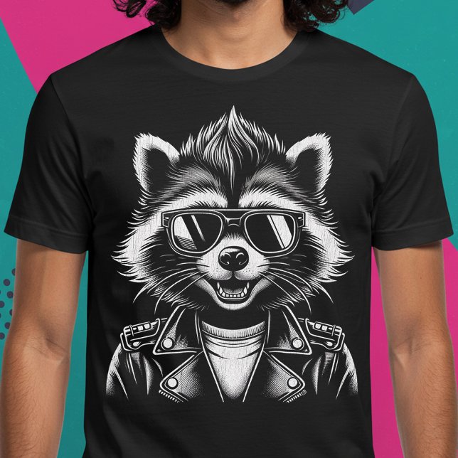 Coola Rock and roll Racoon T Shirt (Skapare uppladdad)