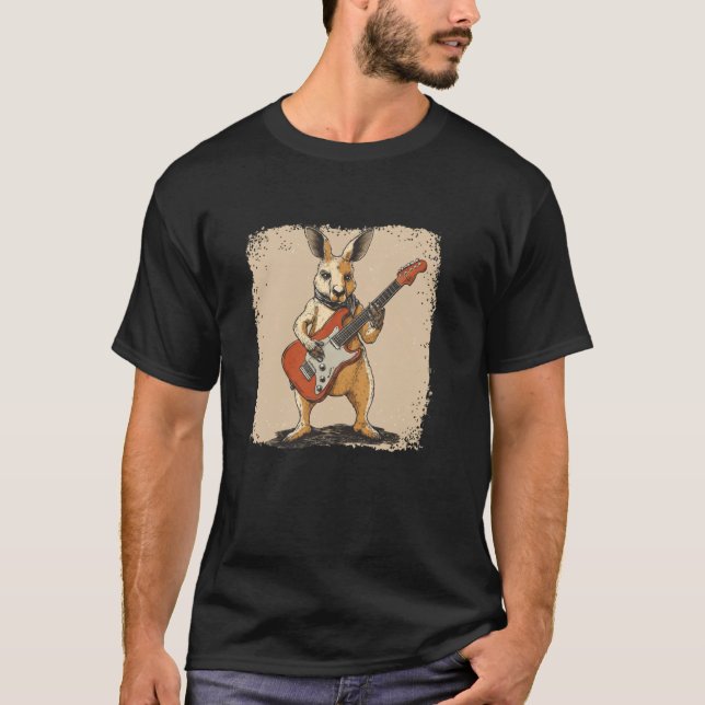 Coola Rock'n Känguru Kostym T Shirt (Framsida)
