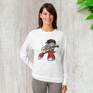 Coola Rockstjärna Guitarist Roligt Musician T Shirt