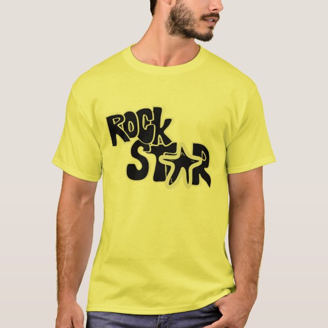 Coola Rockstjärna Rock på rullt-shirt-design T Shirt (Framsida)