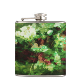 Coola röd grönt blommart mönster. Naturvård Fickplunta