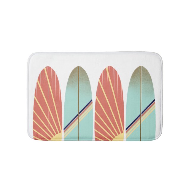 Coola: Rödrosa och blå ytor Badrumsmatta (Framsidan)