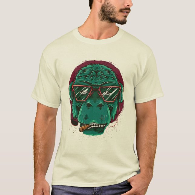coola-rökning-apa t shirt (Framsida)