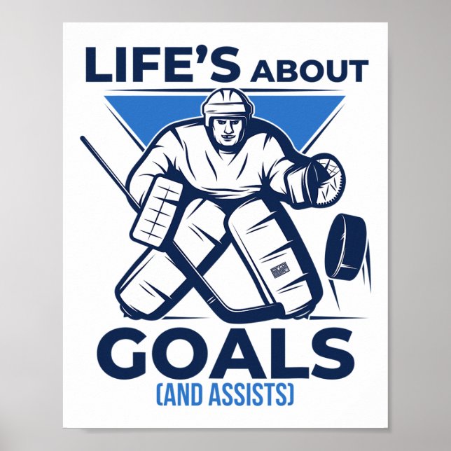Coola roliga livsmål och Ists ishockeyspel te Poster (Framsidan)
