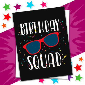 Coola Roliga Matchande Grupp Fest Crew Födelsedags Vykort