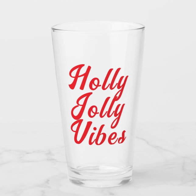 Coola Roliga Stylish Moderna God Jul öl Glaskopp (Framsida)