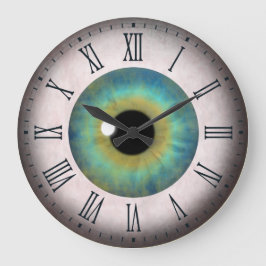 Coola Roligt Blue Öga Eyeball Roman Round Clock Stor Klocka