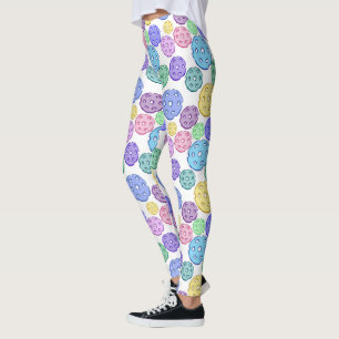 Coola Roligt Colorful Pickle-boll Mönster Leggings