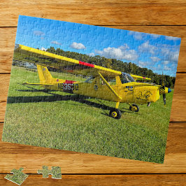 Coola Roligt Flygplansfoto, pilotfamilj, luftfart Pussel