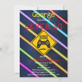 Coola, Roligt Gaming Boy Födelsedagsfest Inbjudningar