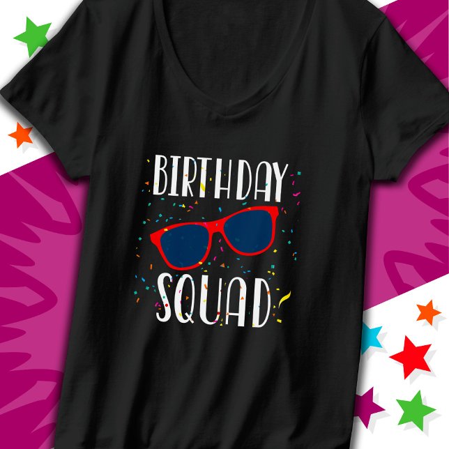 Coola Roligt Matching Group Party Crew Birthday Sq T Shirt (Skapare uppladdad)