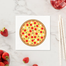 Coola roligt pizza party barns födelsedag pappersservett
