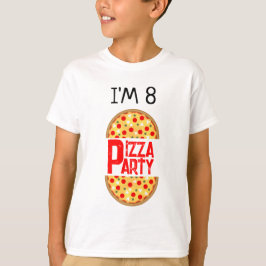 Coola roligt pizza party barns födelsedag t shirt