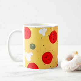 Coola roligt pizza pepperoni svamp kaffemugg