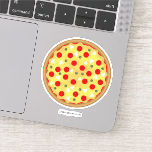 Coola roligt pizza pepperoni svamp klistermärken