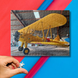 Coola Roligt Stearman Airplan Photo, Family, Aviat Pussel