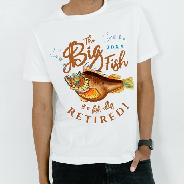 Coola Roligt Terracota Brown Big Fish Grandpa Reti T Shirt (Skapare uppladdad)