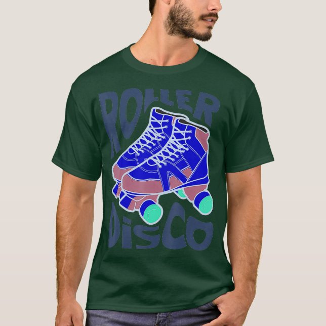 Coola Roller Disco Birthday Gift För manar och T Shirt (Framsida)