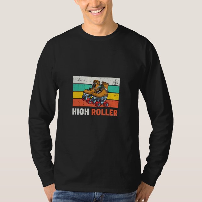 Coola Roller Disco Retro Party 70 och 80:s hög rol T Shirt (Framsida)