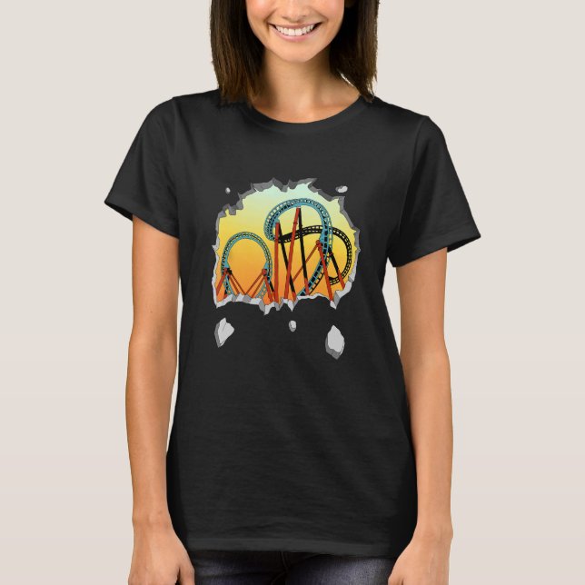 Coola Roller Underlägg Gift Graphics Amusement Par T Shirt (Framsida)