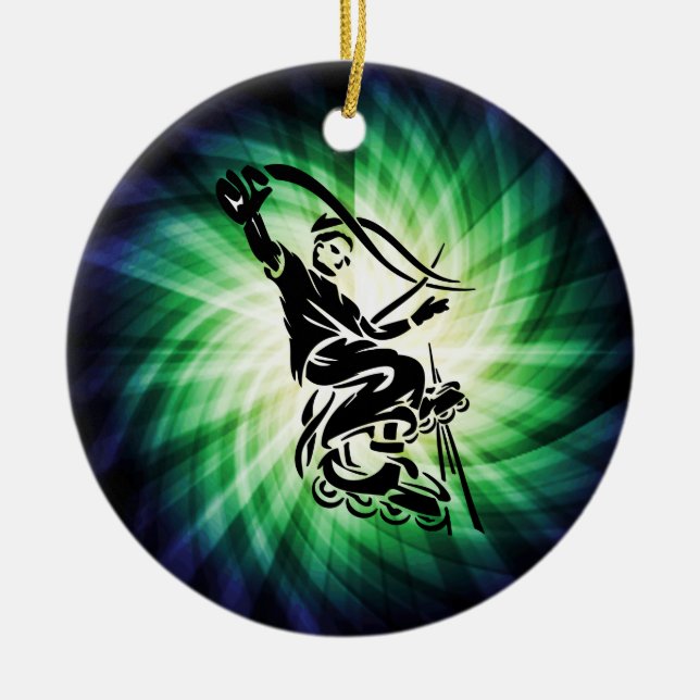 Coola Rollerblade Gift Julgransprydnad Keramik (Framsidan)