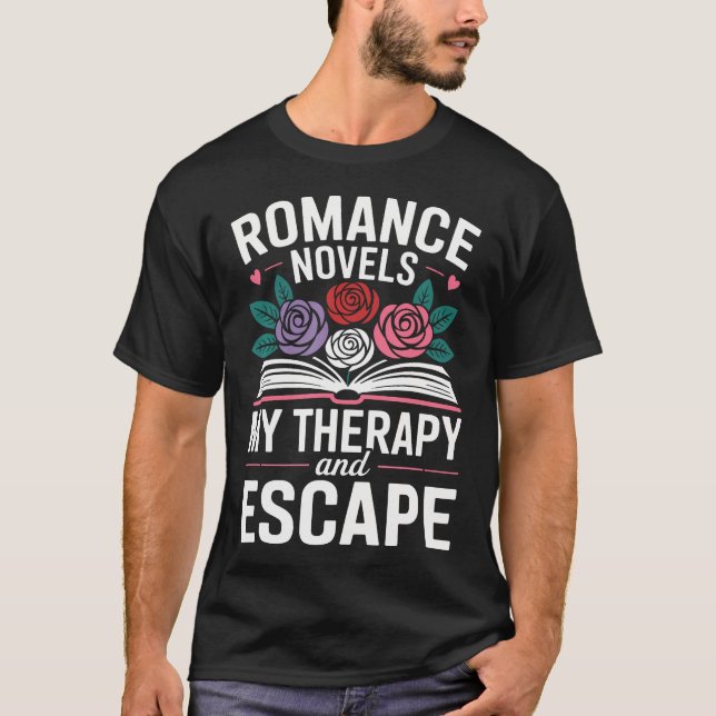 Coola romantiska romaner och romantasy t shirt (Framsida)