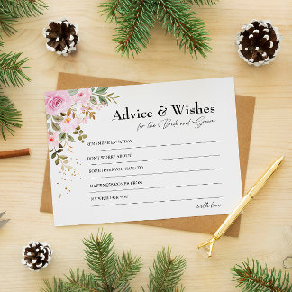 Coola Rosa Adress & Önskemål för Bride and Groom C Inbjudningar