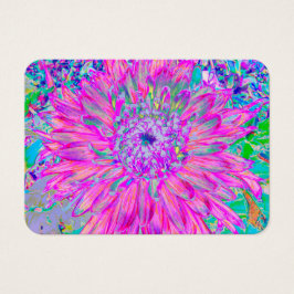 Coola Rosa Blue och Lila Artsy Dahlia Bloom Visitkort