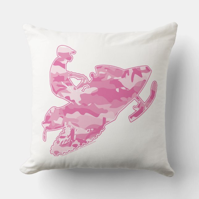 Coola Rosa Camouflage Snowmobiler Kudde (Framsida)