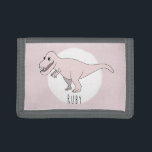 Coola Rosa Doodle T-Rex Dinosaur med Namn<br><div class="desc">Den här coolan är en del av en samling med söta dinosaurier för kläder och tillbehör till små flickor. Barnets design har en hand plockade rosa T-Rex doodle dinosaur och kan vara personlig med din flickas namn. Perfekt för din lilla flickas första plånbok. Kolla in vår butik för andra dinosauridesigner!...</div>