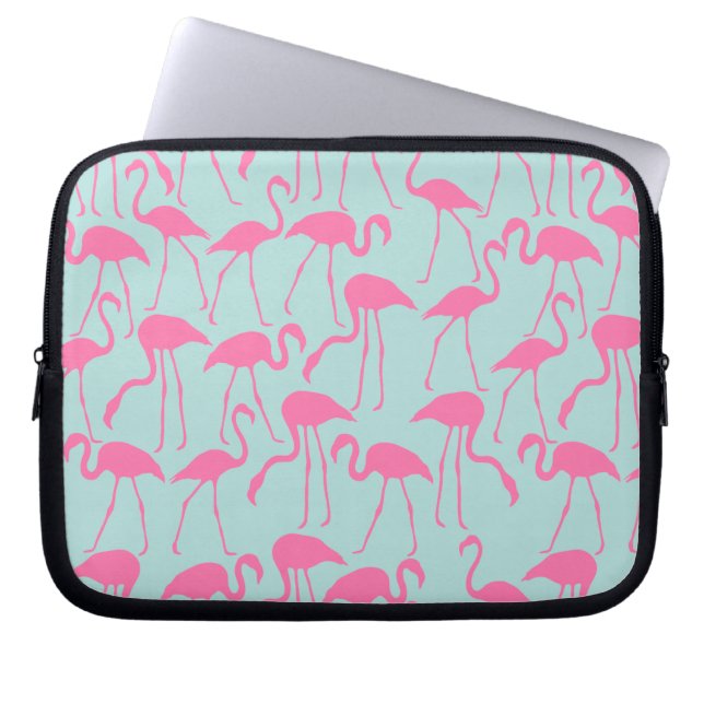 Coola Rosa Flamingo Pattern Laptop Fodral (Framsidan)