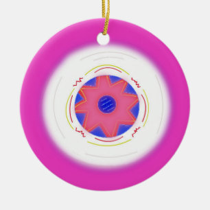Coola Rosa Frisbee Julgransprydnad Keramik