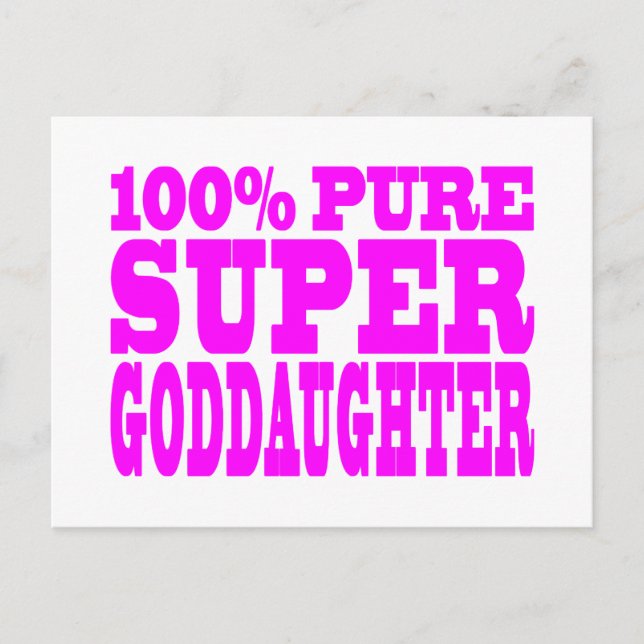 Coola Rosa Gifts 4 Goddaughters : Toppen Goddotter Vykort (Framsida)