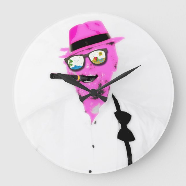 Coola Rosa, knackklocka! Stor Klocka (Framsida)