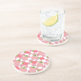 Coola Rosa Köksjordgubbar Kontrollerad utformning Underlägg