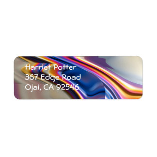 Coola Rosa Lila Abstrakt Fractal Art Returadress Etikett