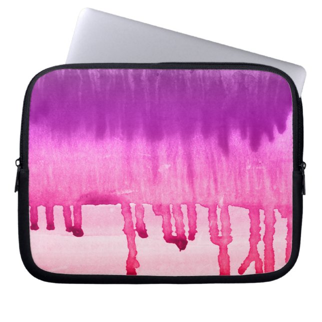 Coola Rosa Lila Watercolor Ombre Design Laptop Fodral (Framsidan)