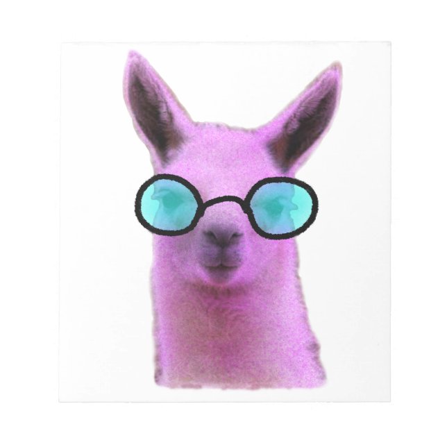 Coola Rosa Llama! Anteckningsblock (Framsida)