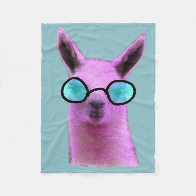 Coola Rosa Llama! Fleecefilt (Framsidan)
