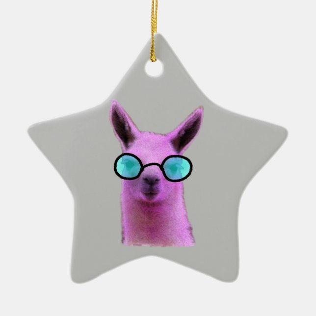 Coola Rosa Llama! Julgransprydnad Keramik (Framsidan)