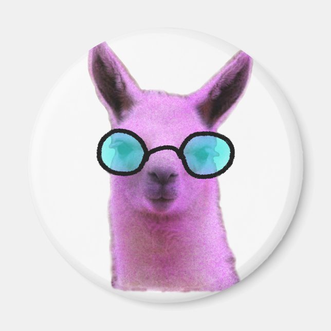 Coola Rosa Llama! Magnet (Framsidan)