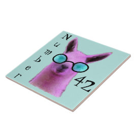 Coola Rosa Llama! Överlappningsnummer Kakelplatta