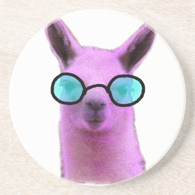 Coola Rosa Llama! Underlägg (Framsidan)