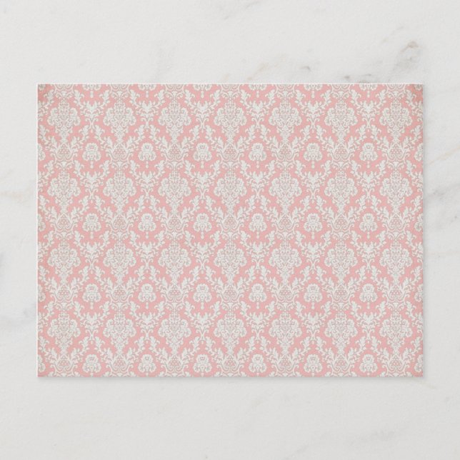 coola rosa mönster vykort (Framsida)