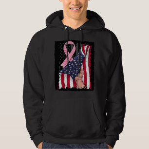 Coola Rosa Ribbon Breast Cancer Awareness American Hoodie