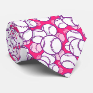 coola rosa White Baseball sport älskare Slips