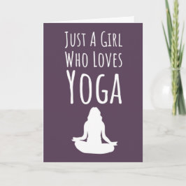 Coola rosa yogakort för flickor för henne kort