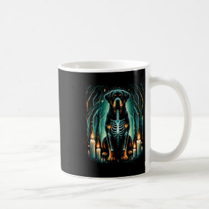 Coola Rottweiler Hund Skeleton Halloween Hund Papp Kaffemugg